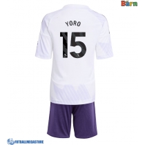 Fotballdrakt Barn Manchester United Leny Yoro #15 Bortedraktsett 2025-26 Kortermet (+ Korte bukser)